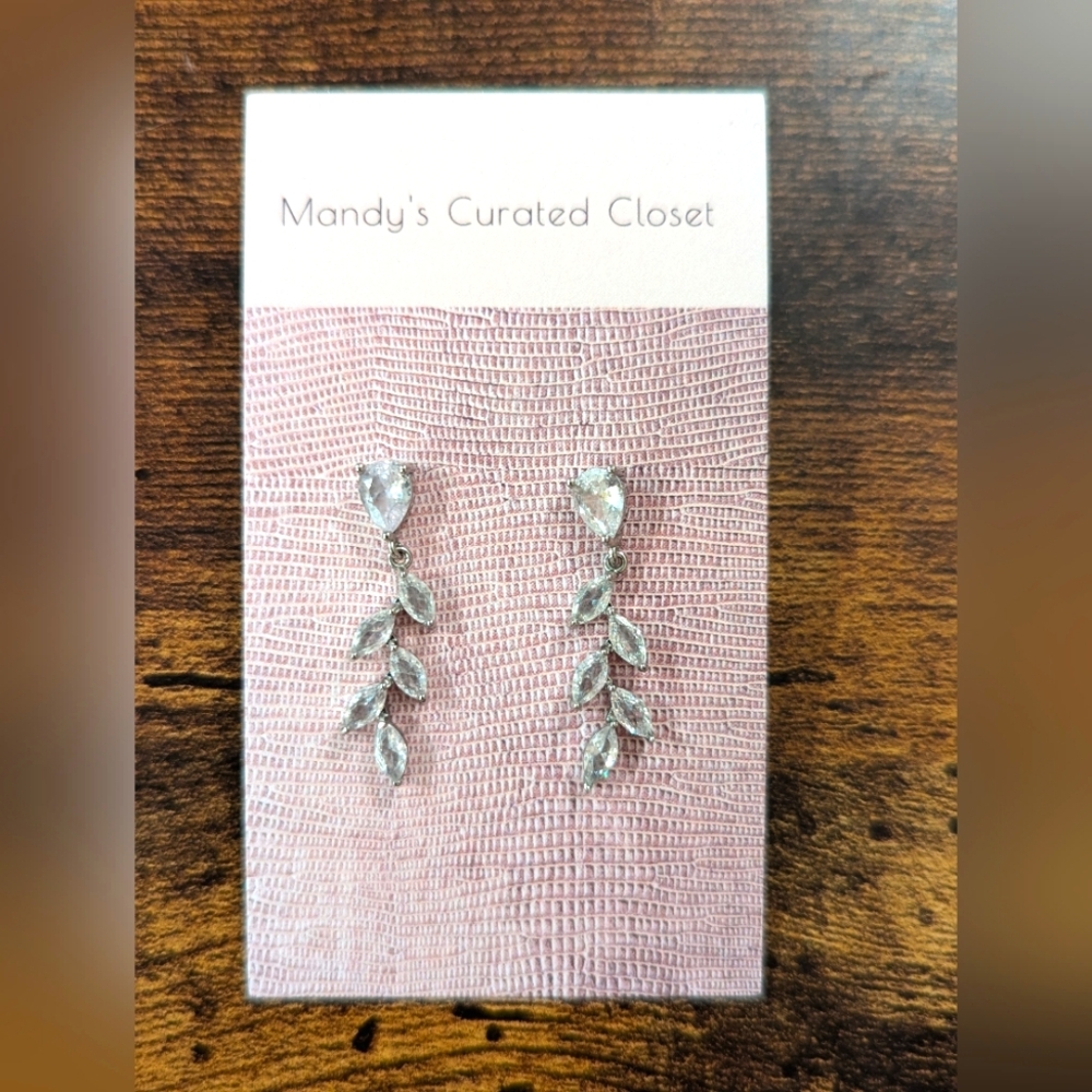 Silver & Gemstone Drop Earrings